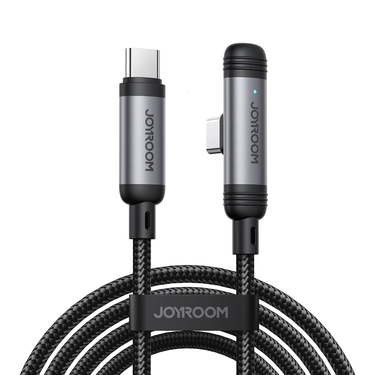Kabel za prenos podatkov in polnjenje USB-C - USB-C Joyroom S-A56 EnjoyX Angled, 60W, 1.2m, črn