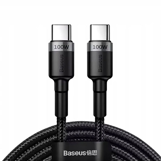 Kabel za podatke in polnjenje USB-C - USB-C Baseus Cafule, 100W, 2m, Siv CATKLF-BLG1