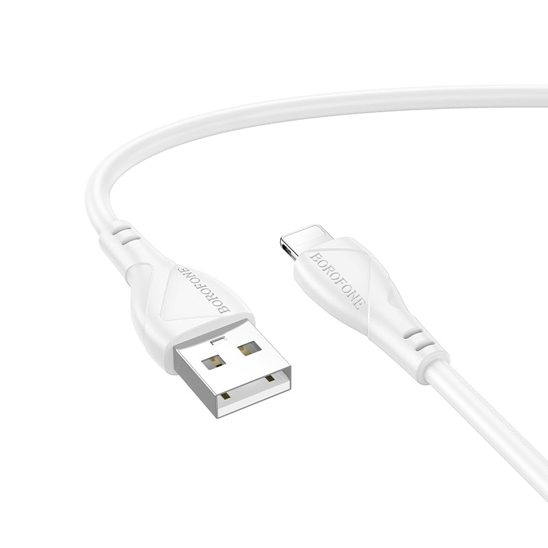 Podatkovni in polnilni kabel USB-A - Lightning Borofone BX121 Energy, 18W, 1m, Bel