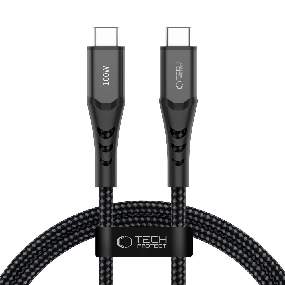 USB-C podatkovni in polnilni kabel - USB-C Tech-Protect UB11T Ultraboost, 100W, 1m, črn