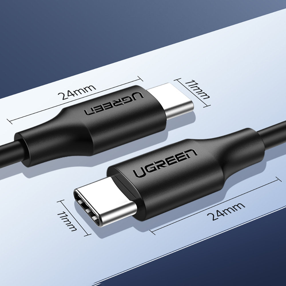 Kabel za podatke in polnjenje USB-C - USB-C UGREEN US286, 60W, 1.5m, črn