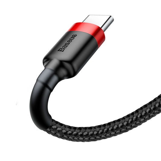 Podatkovni in polnilni kabel USB-A - USB-C Baseus Cafule, 60 W, 1 m, rdeč CATKLF-B91