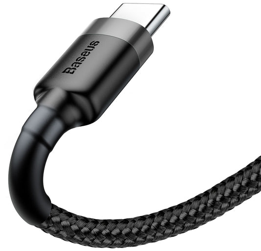 Podatkovni in polnilni kabel USB-A - USB-C Baseus Cafule, 60 W, 1 m, siv CATKLF-BG1 CATKLF-BG1
