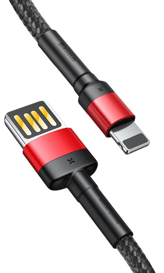 Kabel za podatke in polnjenje USB-A - Lightning Baseus Cafule Special Edition, 18W, 1m, rdeč CALKLF-G91