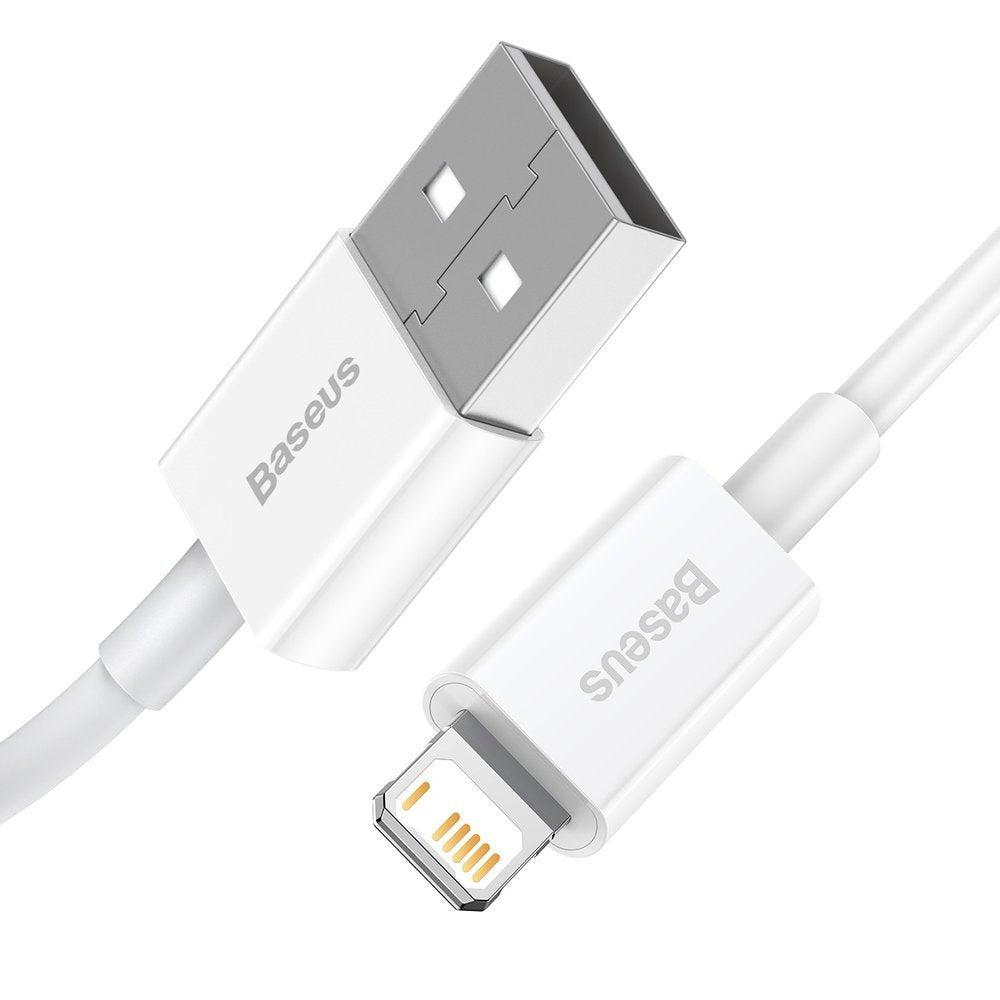 Podatkovni in polnilni kabel USB-A - Lightning Baseus Superior Series, 20 W, 2 m, bel CALYS-C02