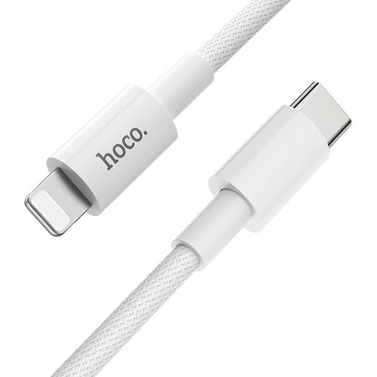 Kabel za podatke in polnjenje USB-C - Lightning HOCO X56, 20W, 1m, Bel