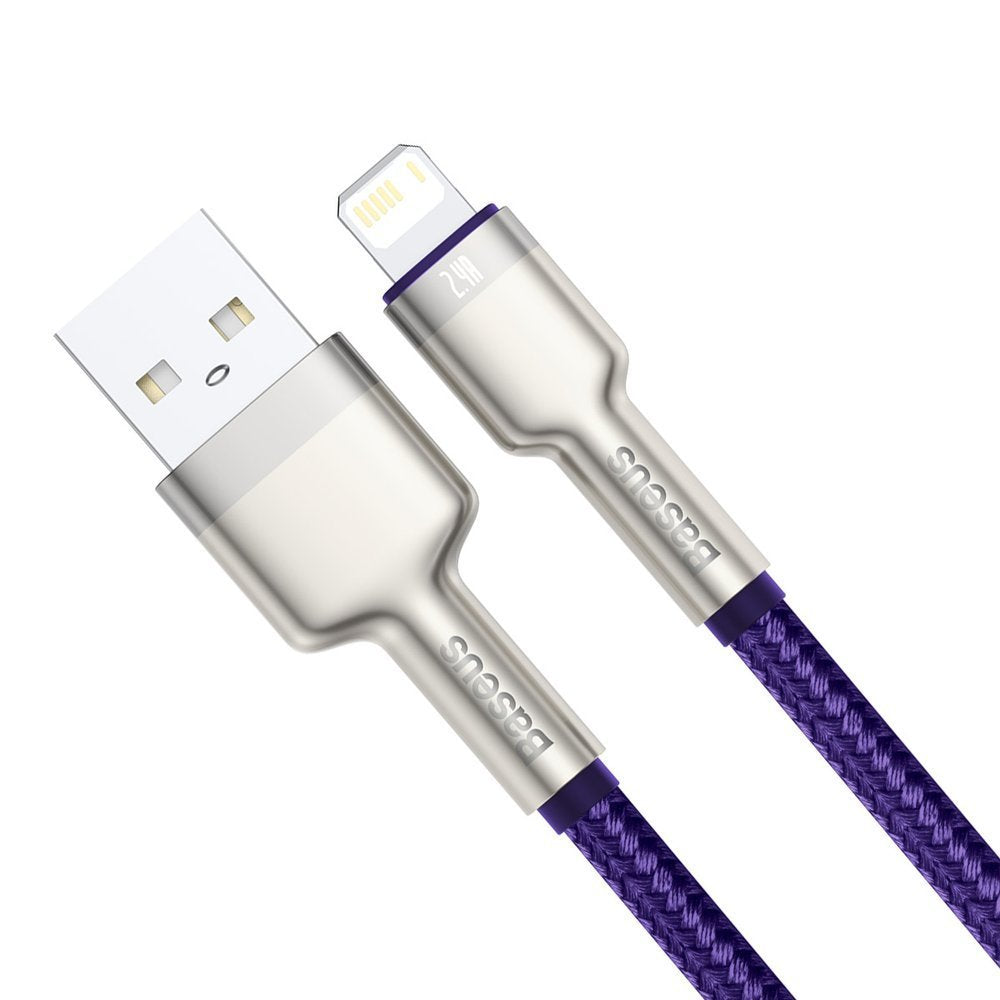 Kabel za podatke in polnjenje USB-A - Lightning Baseus Cafule Metal Series, 18W, 2m, Vijolična CALJK-B05