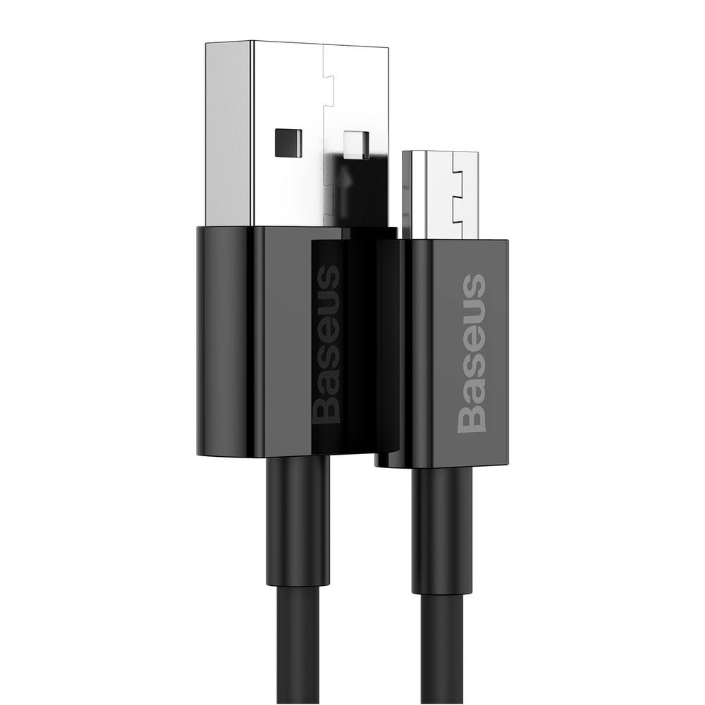 Podatkovni in polnilni kabel USB-A - microUSB Baseus Superior Series, 18W, 2m, Črn CAMYS-A01