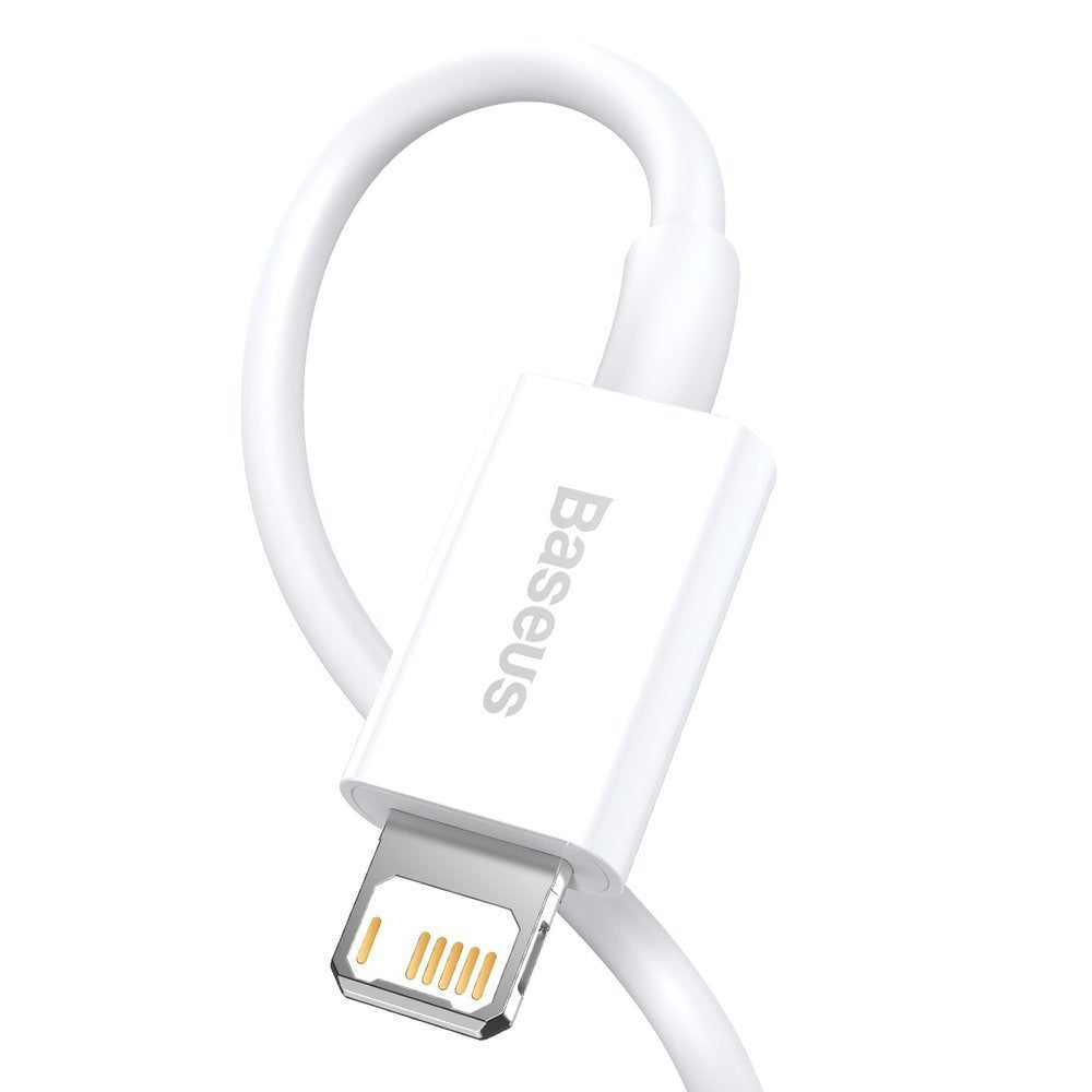 Podatkovni in polnilni kabel USB-A - Lightning Baseus Superior Series, 20W, 1m, bel CALYS-A02