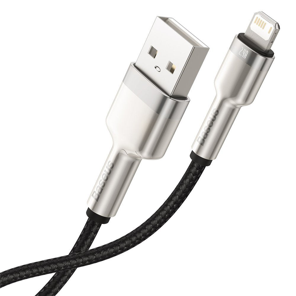 Kabel za podatke in polnjenje USB-A - Lightning Baseus Cafule Metal Series, 18W, 0.25m, Črn CALJK-01