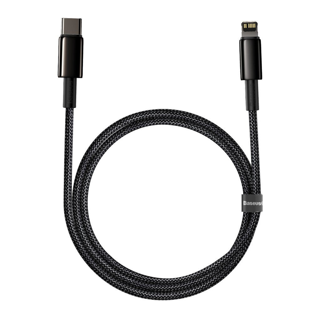 USB-C - Lightning Baseus Tungsten Gold, 20 W, 1 m, črn CATLWJ-01
