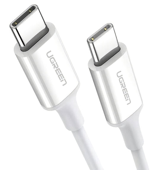 Podatkovni in polnilni kabel USB-C - USB-C UGREEN US264, 60 W, 1,5 m, bel