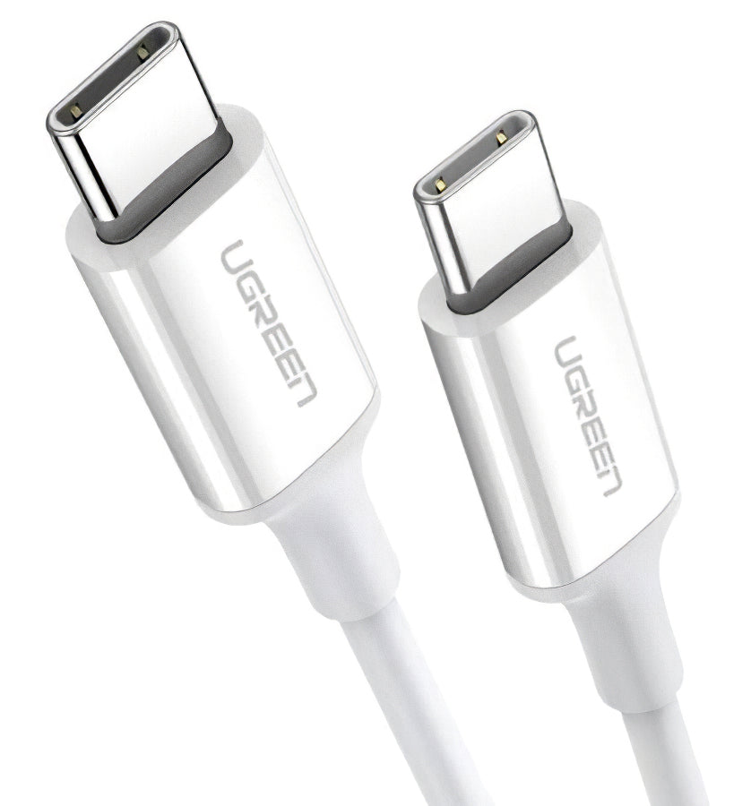 Podatkovni in polnilni kabel USB-C - USB-C UGREEN US264, 60 W, 1 m, bel