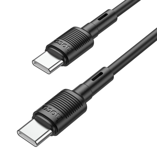 Podatkovni in polnilni kabel USB-C - USB-C HOCO X83 Victory USB-C, 60 W, 1 m, črn