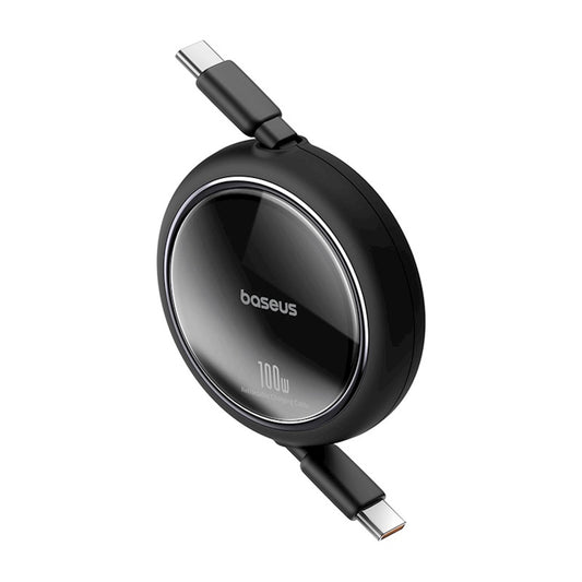 Podatkovni in polnilni kabel USB-C - USB-C Baseus Free2Draw Mini izvlečni kabel USB-C, 100 W, 1 m, črn P10364500111-00