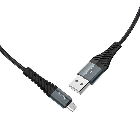 Podatkovni in polnilni kabel USB-A - microUSB HOCO X38 Cool, 18 W, 1 m, črn