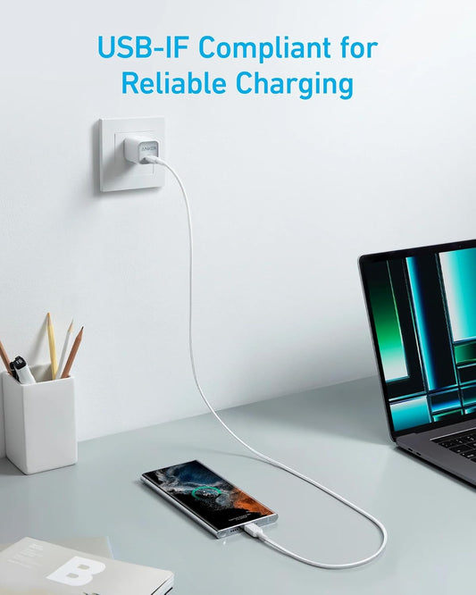 Podatkovni in polnilni kabel USB-C Anker 322, 60 W, 0,9 m, bel A81F5G21