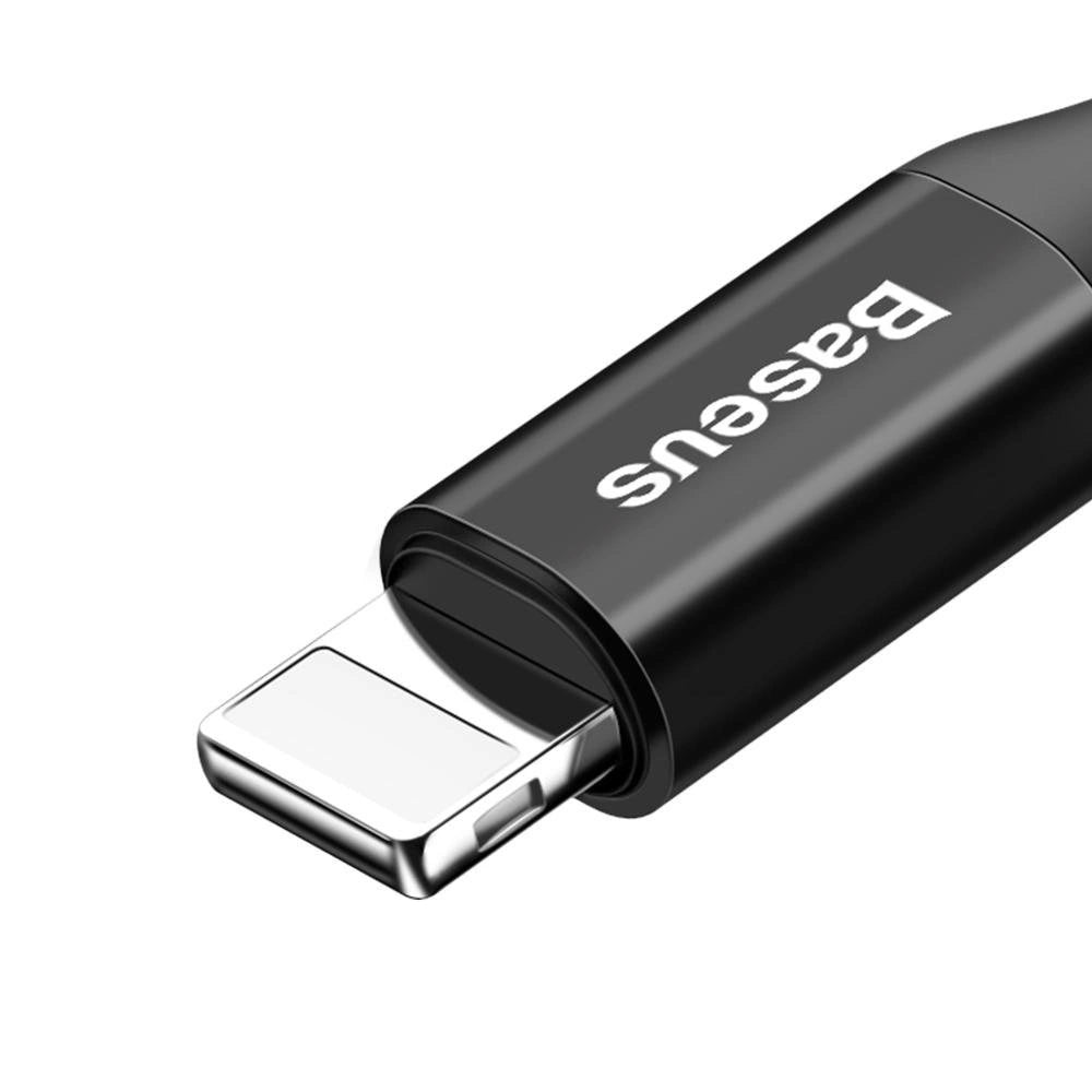 Podatkovni in polnilni kabel USB-A - Lightning Baseus Fish Eye Spring, 18 W, 1 m, črn CALSR-01 CALSR-01