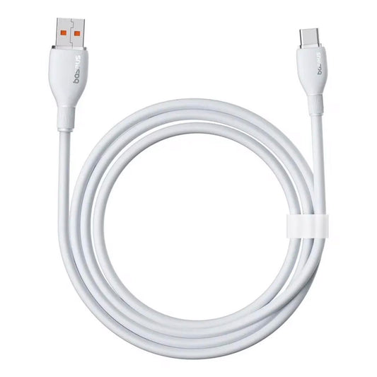 Podatkovni in polnilni kabel USB-A - USB-C Baseus Pudding, 100W, 2m, bel P10355703221-01