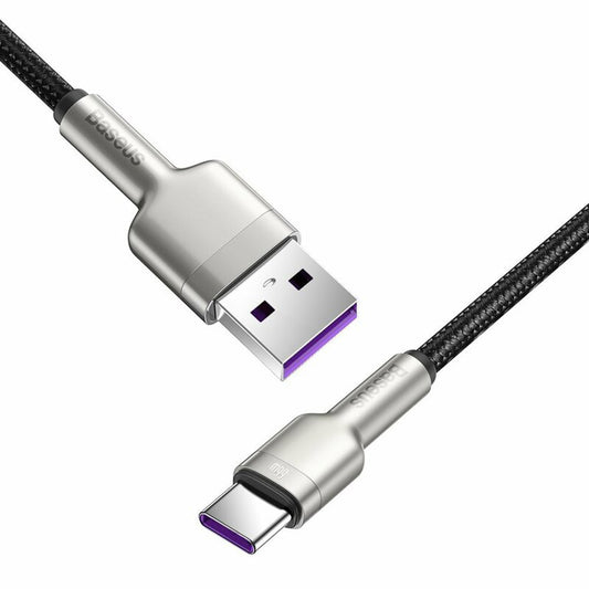 Kabel za podatke in polnjenje USB-A - USB-C Baseus Cafule Metal Series, 66W, 2m, Črn CAKF000201