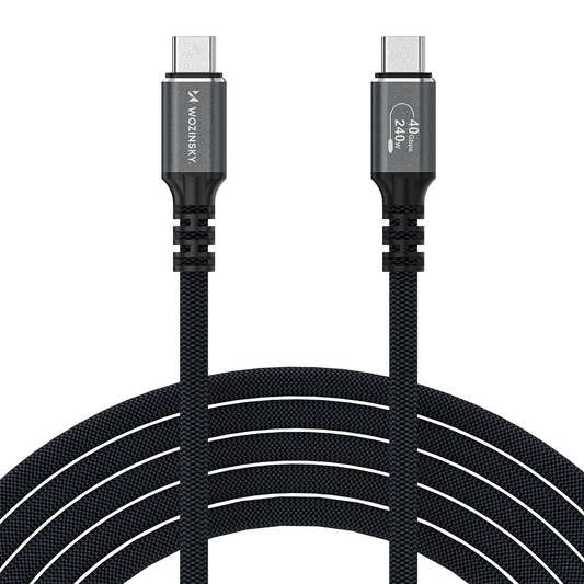 Podatkovni in polnilni kabel USB-C - USB-C WZK WPS-UY42S, 240W, 2m, črn