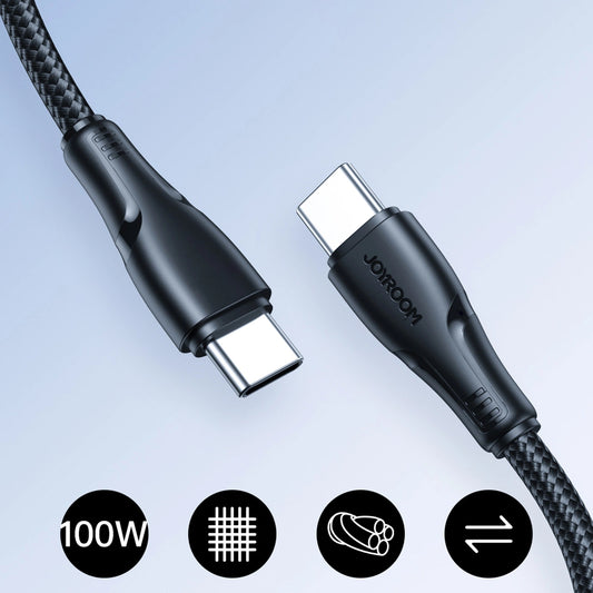 Kabel za podatke in polnjenje USB-C - USB-C Joyroom S-A11, 60W, 0,25m, črn