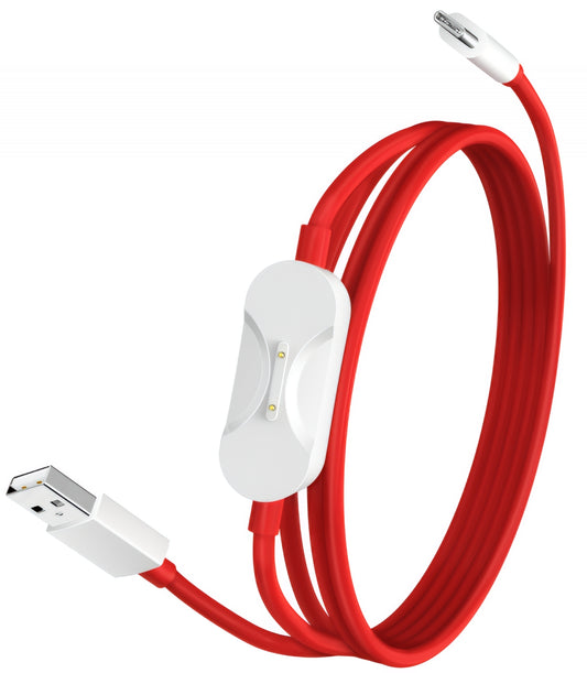 Kabel za podatke in polnjenje USB-A - USB-C / Pogo Pin OnePlus DL162, 80W, 1.2m, Rdeč 5461100665