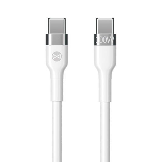 USB-C Data and Charging Cable - USB-C Forever Flexible, 100W, 2m, White