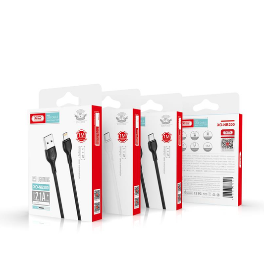 Kabel za podatke in polnjenje USB-A - Lightning XO Design NB200, 10W, 1m, Bel
