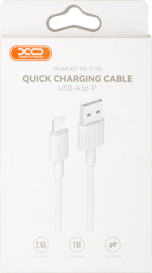 Kabel za podatke in polnjenje USB-A - Lightning XO Design NB156, 18W, 1m, Bel