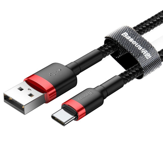 Podatkovni in polnilni kabel USB-A na USB-C Baseus Cafule, 18 W, 2 m, črn CATKLF-C91