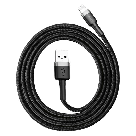 Podatkovni in polnilni kabel USB-A - Lightning Baseus Cafule, 18 W, 1 m, siv CALKLF-BG1 CALKLF-BG1