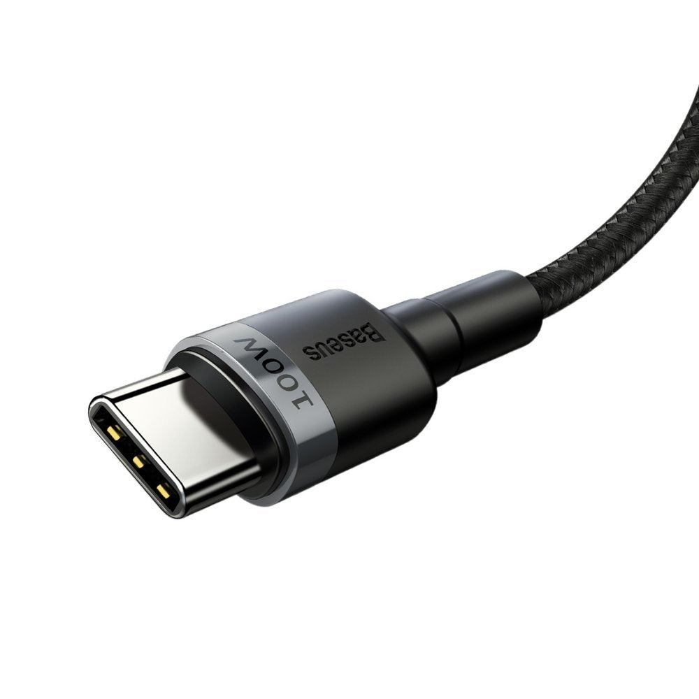 USB-C podatkovni in polnilni kabel - USB-C Baseus Cafule, 100W, 2m, siva CATKLF-ALG1