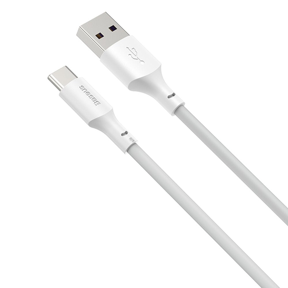 Kabel za prenos podatkov in polnjenje USB-A - USB-C Baseus, 40W, 1,5m, komplet 2 kosa, bel TZCATZJ-02