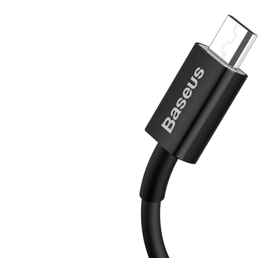 Podatkovni in polnilni kabel USB-A - microUSB Baseus Superior Series, 18W, 2m, Črn CAMYS-A01