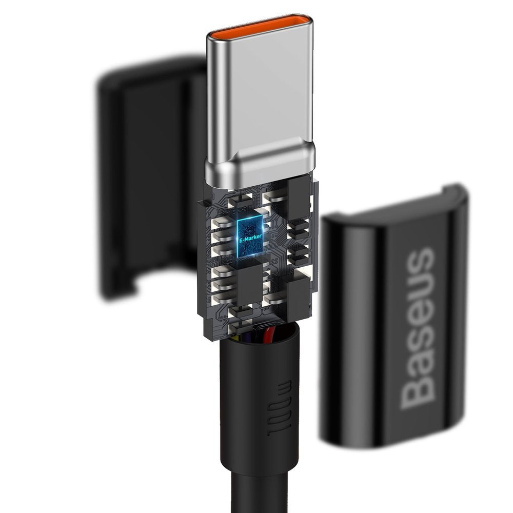 USB-C podatkovni in polnilni kabel - USB-C Baseus Superior Series, 100W, 1m, črn CATYS-B01