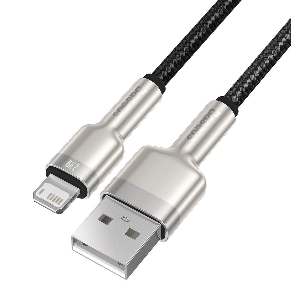 Kabel za podatke in polnjenje USB-A - Lightning Baseus Cafule Metal Series, 18W, 0.25m, Črn CALJK-01