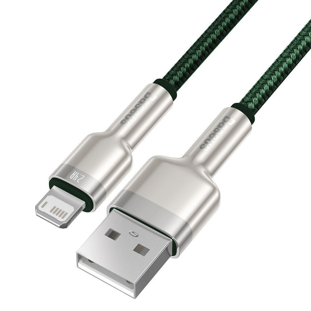 Kabel za podatke in polnjenje USB-A - Lightning Baseus Cafule Metal Series, 18W, 1m, zelen CALJK-A06