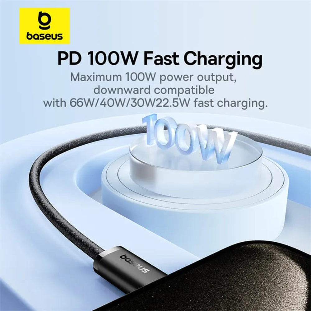 Podatkovni in polnilni kabel USB-C - USB-C Baseus Dynamic 3 Series, 100 W, 2 m, črn P10367000111-01