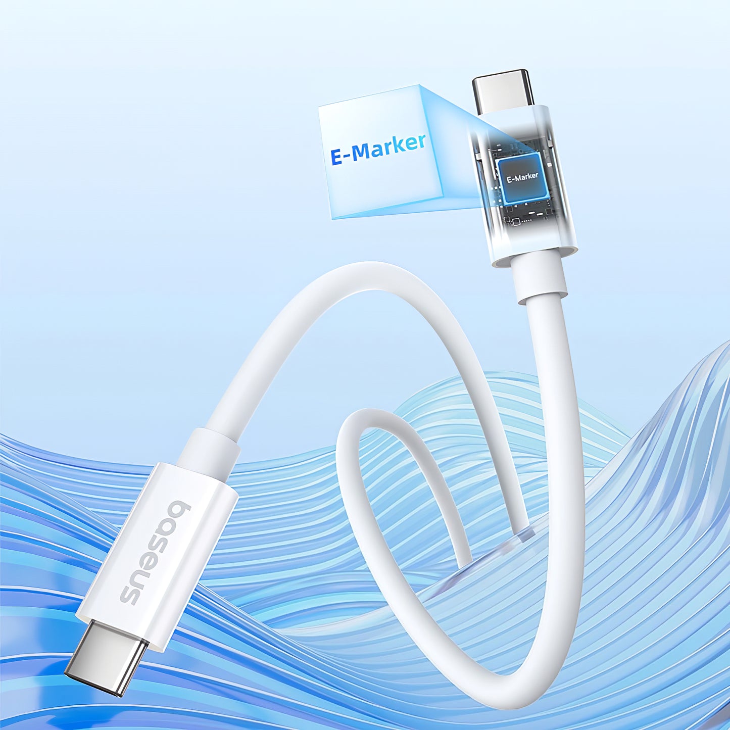 Podatkovni in polnilni kabel USB-C - USB-C Baseus Superior Series 2, 240 W, 1 m, bel P10365200211-02