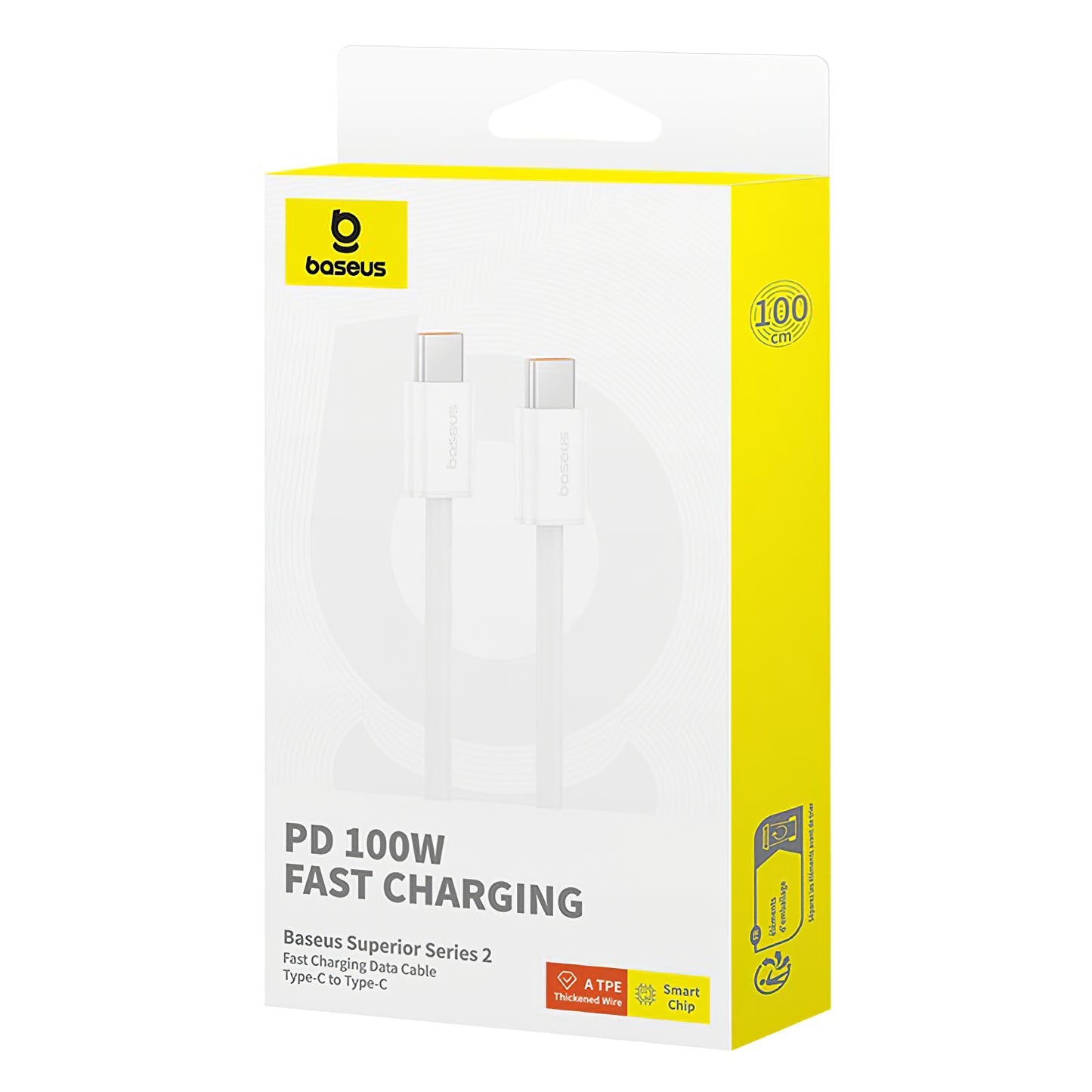 Podatkovni in polnilni kabel USB-C - USB-C Baseus Superior Series 2, 100 W, 2 m, bel P10365200211-04