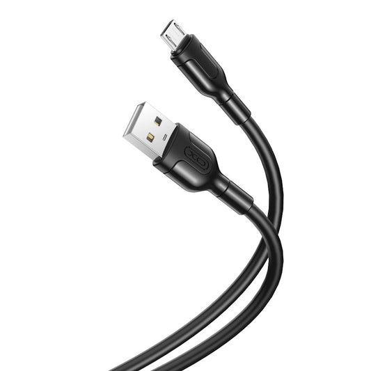 Podatkovni in polnilni kabel USB-A - microUSB XO Design NB212, 18 W, 1 m, črn