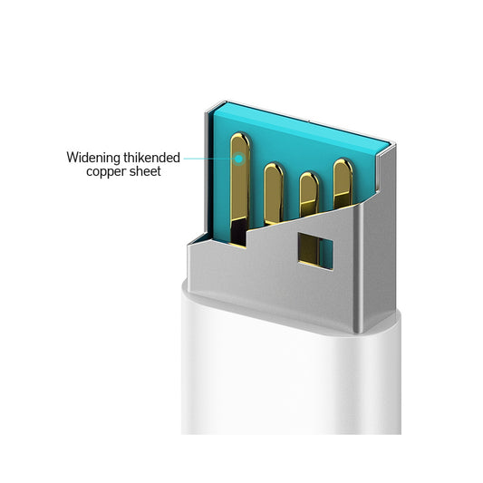 Kabel za podatke in polnjenje USB-A - Lightning BWOO X172L, 18W, 1m, Bel