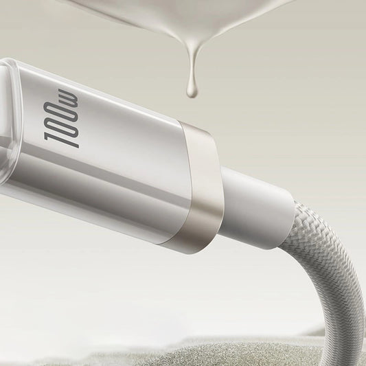 Kabel za prenos podatkov in polnjenje USB-A - USB-C Baseus Titanium, 100W, 1m, Srebrn P10378102G21-00