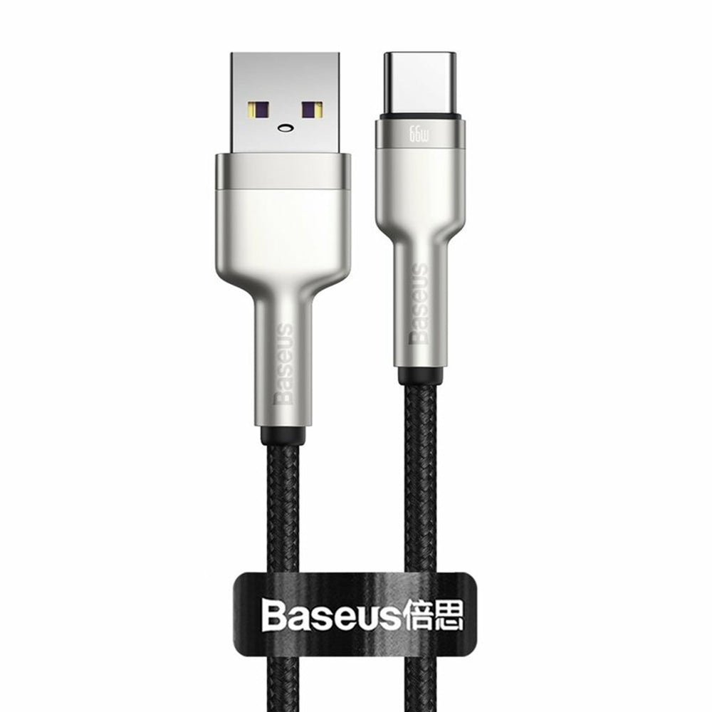 Kabel za podatke in polnjenje USB-A - USB-C Baseus Cafule Metal Series, 66W, 2m, Črn CAKF000201