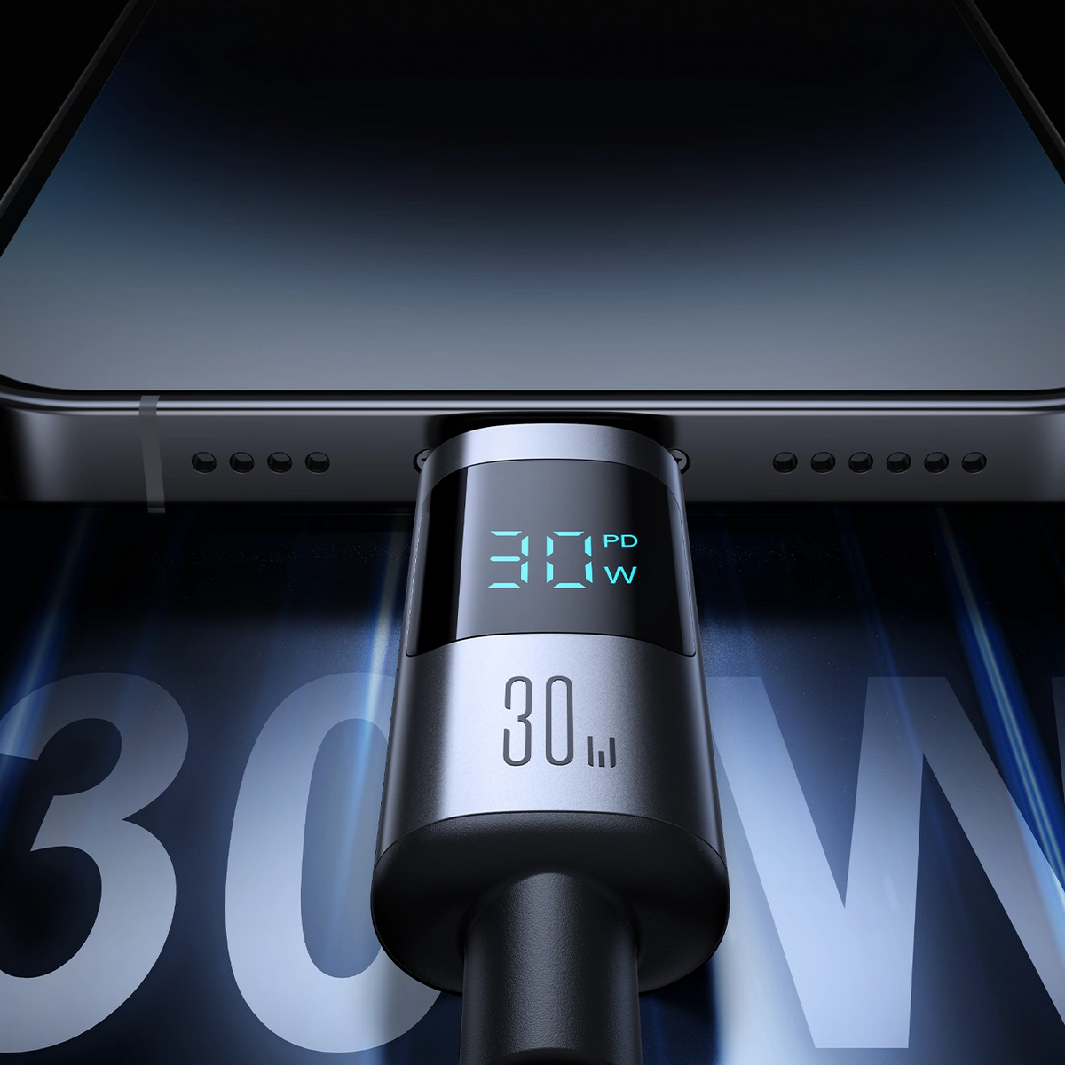 Kabel za podatke in polnjenje USB-C - Lightning Joyroom S-A16 Pro Prism Display, 30W, 1.2m, črn