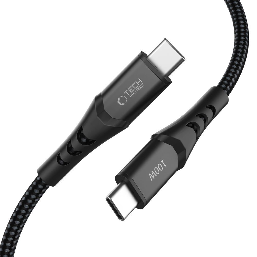 USB-C podatkovni in polnilni kabel - USB-C Tech-Protect UB11T Ultraboost, 100W, 1m, črn