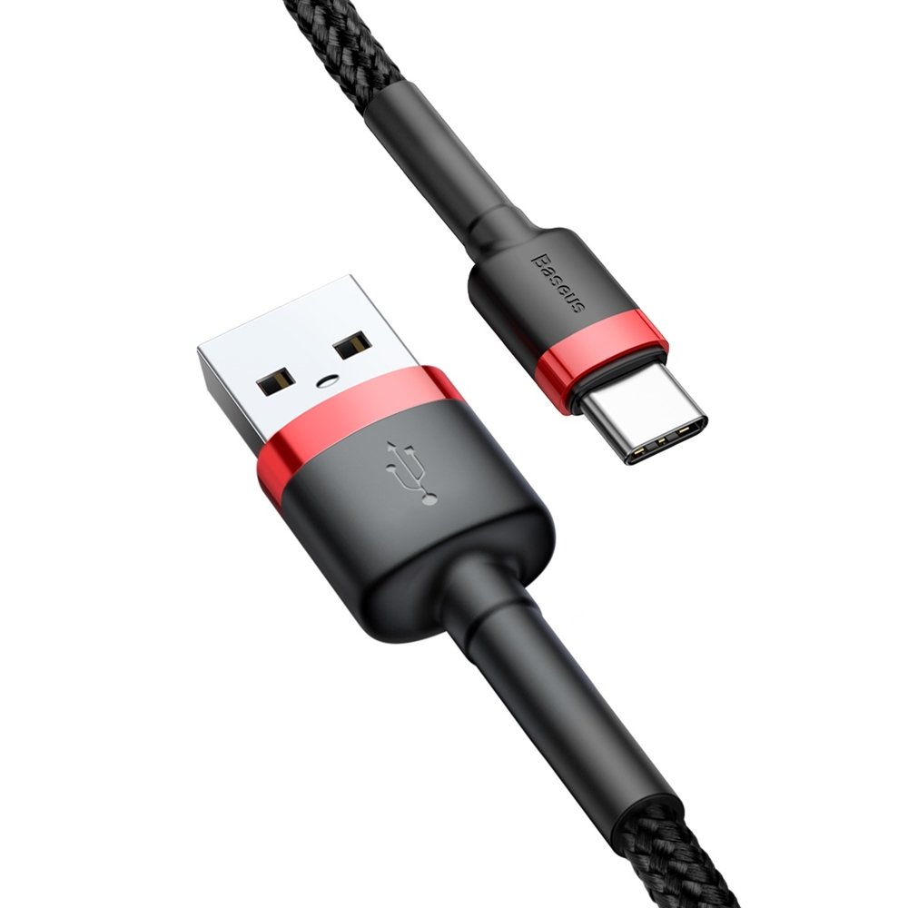Podatkovni in polnilni kabel USB-A na USB-C Baseus Cafule, 18 W, 2 m, črn CATKLF-C91