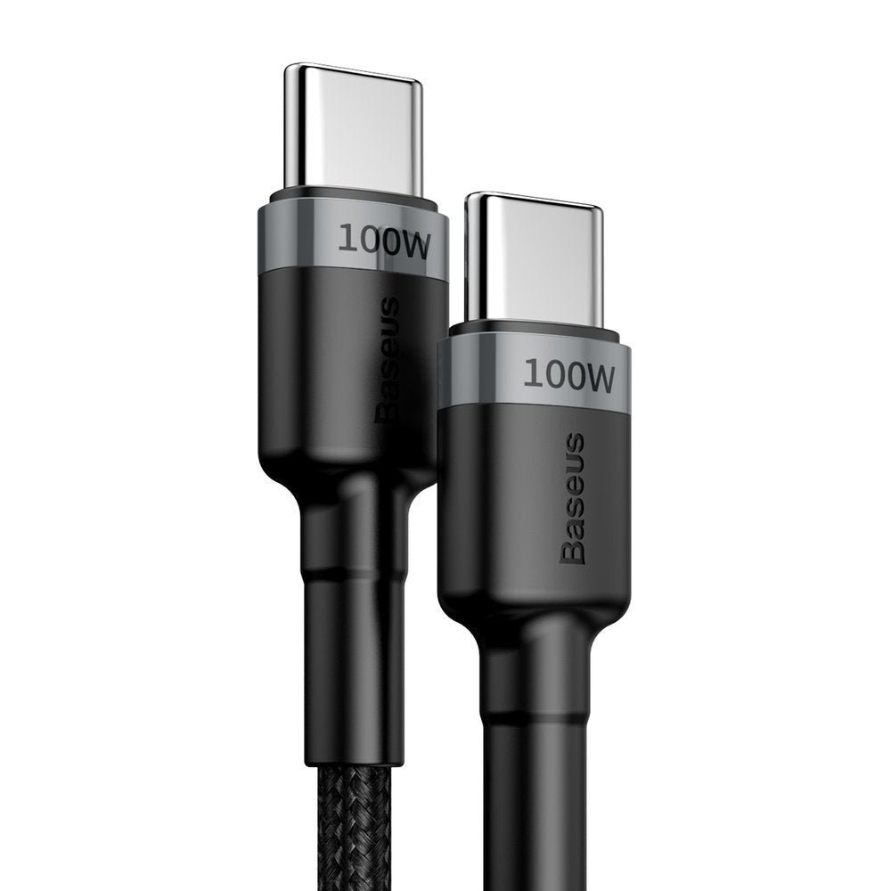 USB-C podatkovni in polnilni kabel - USB-C Baseus Cafule, 100W, 2m, siva CATKLF-ALG1