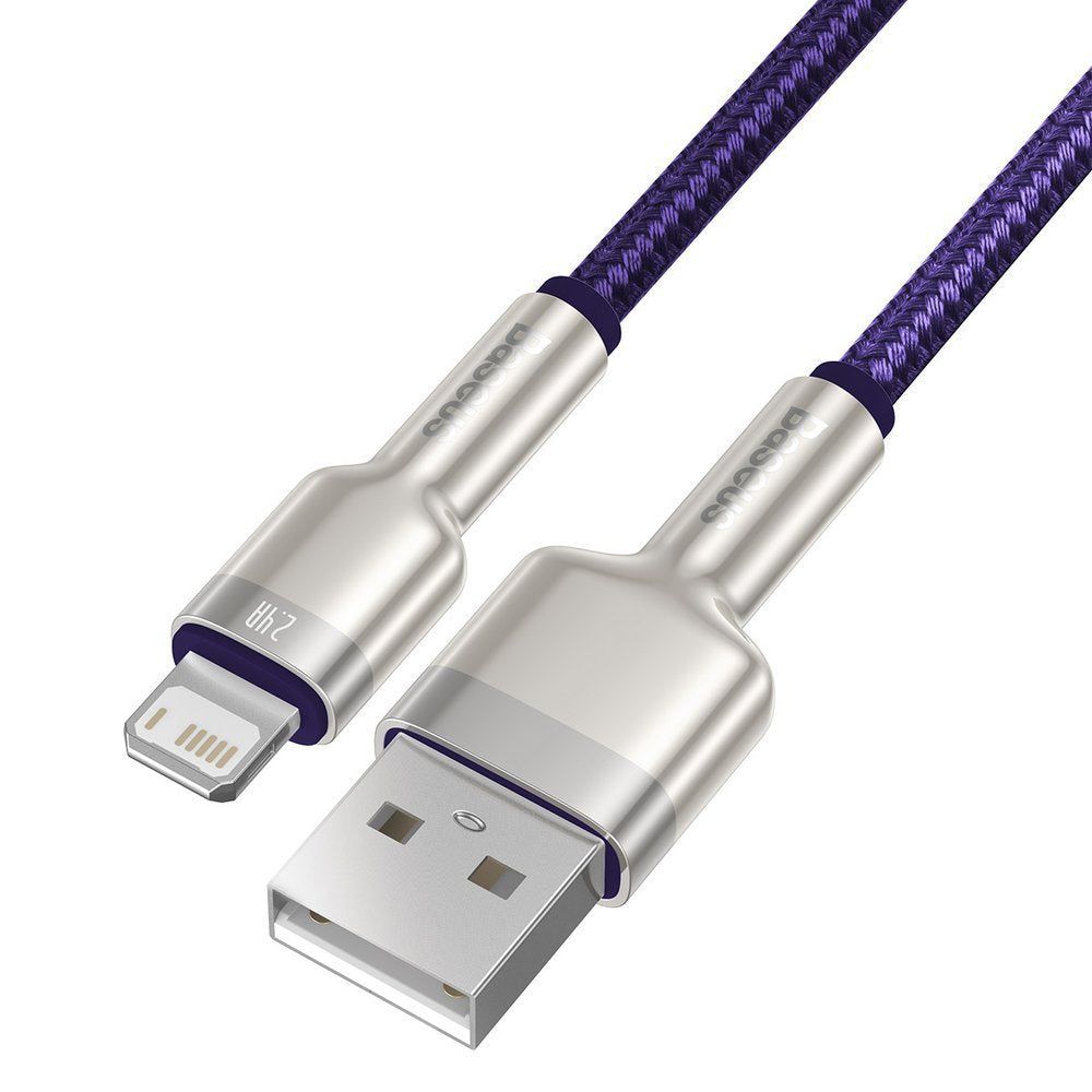 Kabel za podatke in polnjenje USB-A - Lightning Baseus Cafule Metal Series, 18W, 2m, Vijolična CALJK-B05